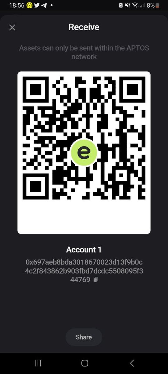 vadym7382's tweet photo. @EvoWalletAptos 0x697aeb8bda3018670023d13f9b0c4c2f843862b903fbd7dcdc5508095f344769 https://t.co/a8pwvINiGO