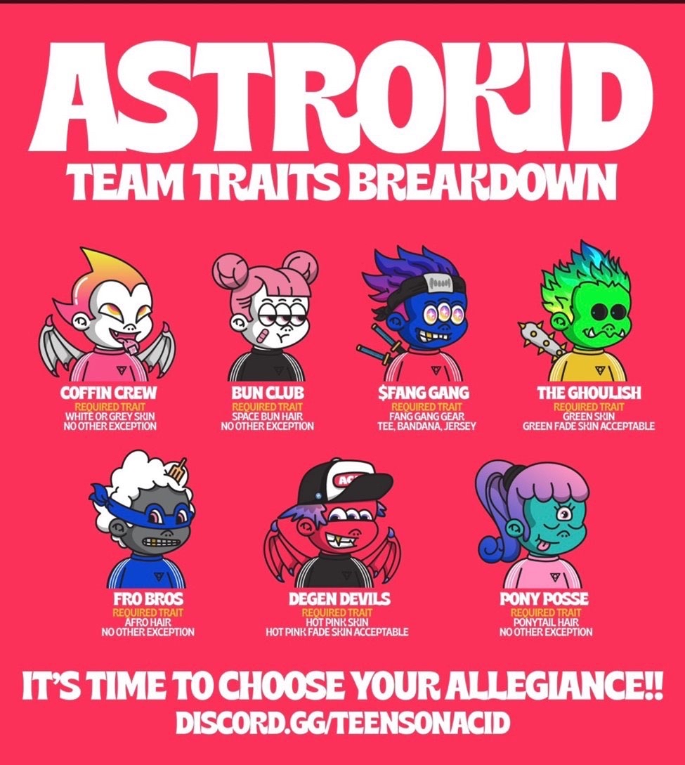 DigitalSoulx's tweet photo. The #Acidverse really knows how to engage a community well: create teams based on the traits of the NFTs, start up some friendly competitions, and give away a bunch of prizes, one to each squad every week! https://t.co/KxBtehQsUF