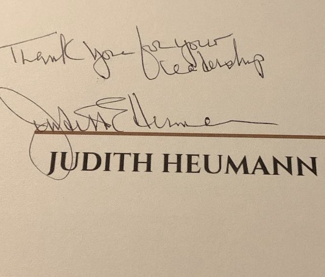 Wearing my #JudyHeumann shirt today to honor her memory 💛 also, holding her signature and message on my Heumann-Armstrong semi-finalist certificate closer to my heart than ever.