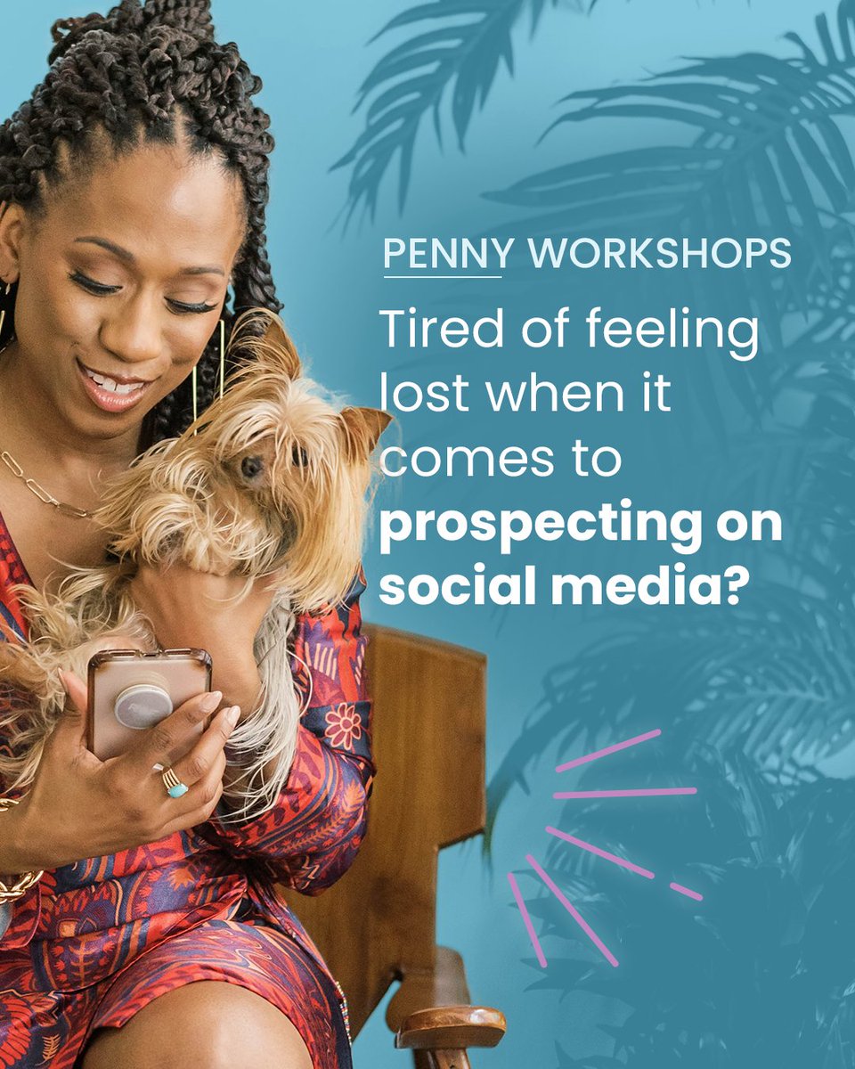 Our upcoming workshop on Prospecting on Social Media will teach you how to use Penny+ tool on Facebook, Instagram, &amp; LinkedIn to take your prospecting game to the next level. 💓

 getpenny.com/penny-workshop… ✨

#PennyWorkshops #Prospecting #SocialSelling