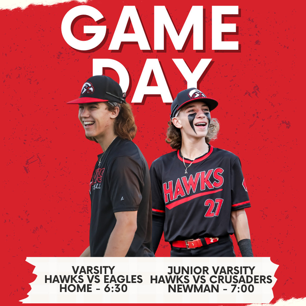 Game day for Varsity and JV today! 

Come support Varsity at home against the Eagles of Atlantic High School at 6:30!

JV will be taking on the Cardinal Newman Crusaders at Newman - 7:00 ⚾️