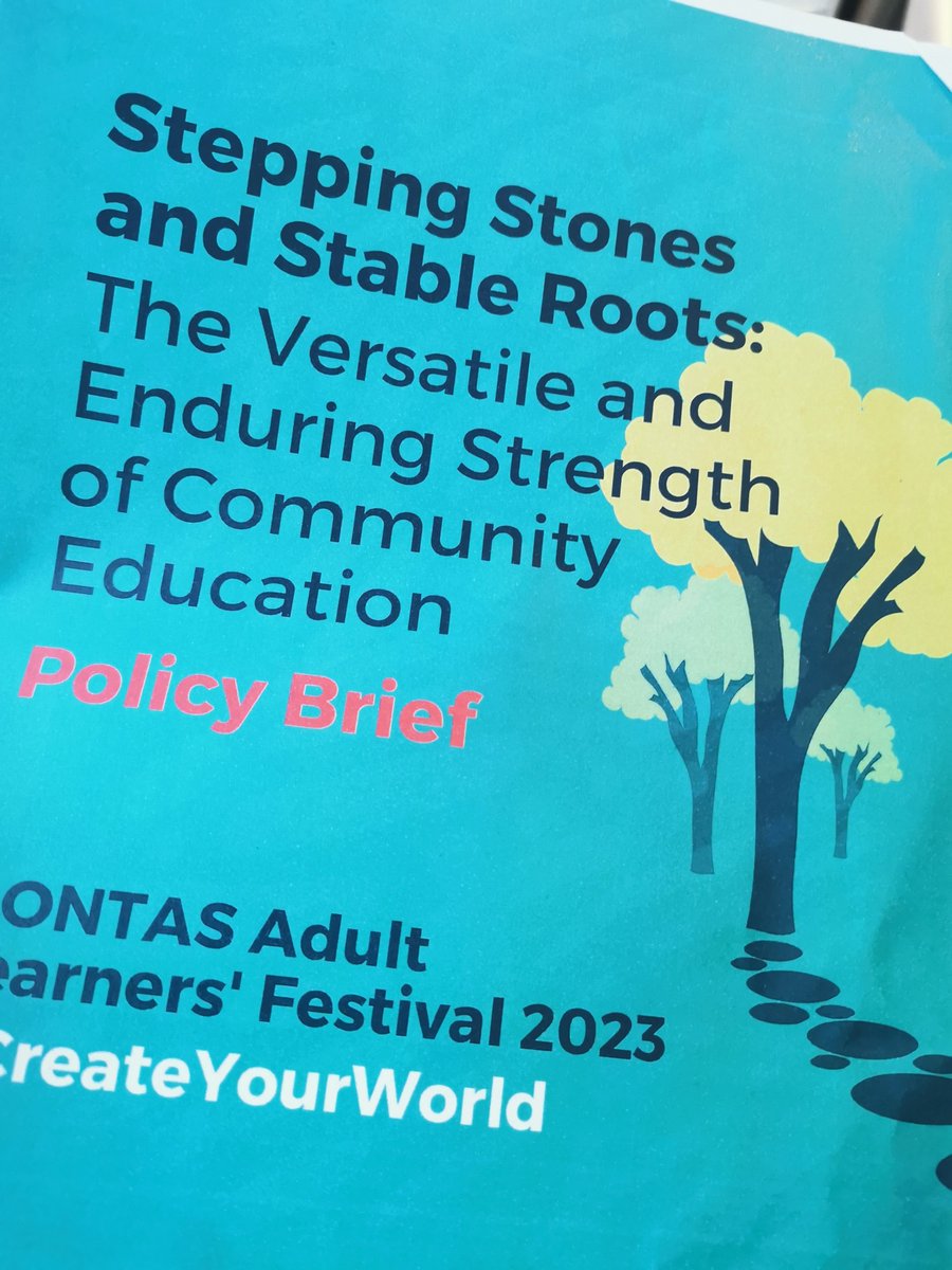 Well done <a href="/aontas/">AONTAS</a> on a really stimulating event today highlighting the intrinsic value of #CommunityEducation and it's role in an inclusive unified tertiary education model. So impressive to hear the language of healing included in this discourse. 
#ALF23 #CreateYourWorld