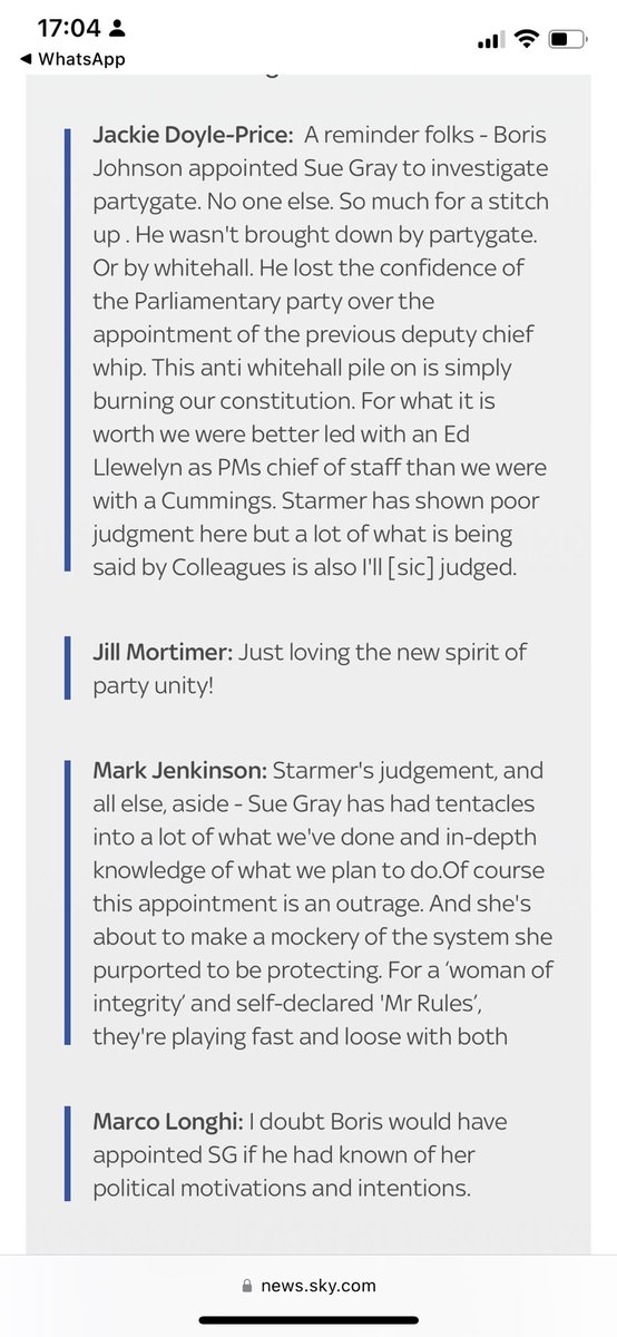 SamCoatesSky's tweet photo. EXC: those angry Tory WhatsApp messages in full https://t.co/1mNQG8k7Yz