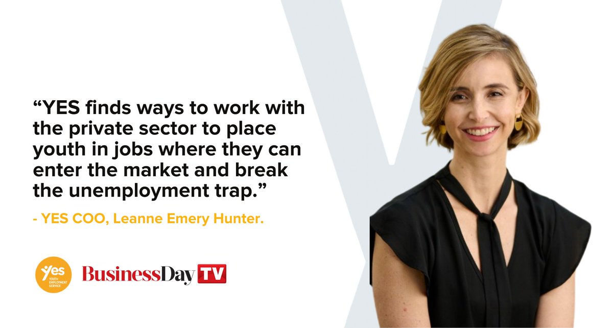 Yes4YouthZA's tweet photo. YES COO, @Lemery20 joins @BusinessDayTV to discuss youth unemployment in SA. Despite progress, 6.99 million youth face barriers, including lack of education and access to internet, as well as one's living location. Watch the full interview here: https://t.co/S0QE1SLVm2. #SayYES. https://t.co/tWmSD6rbmz