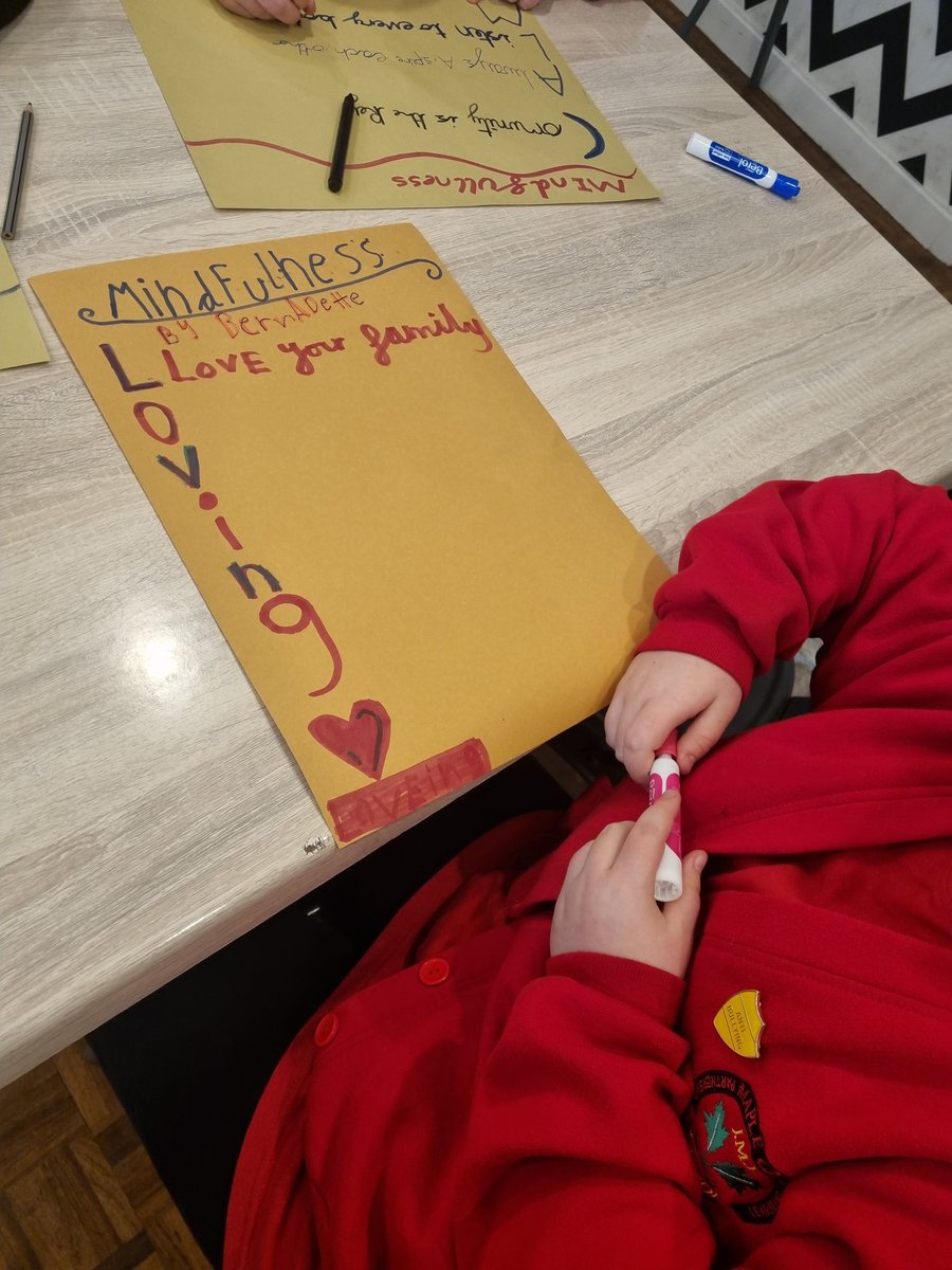 Today in Mindfulness we made Poems using Kind words. They children then proudly displayed them in the school. Can you spot a poem? 
<a href="/MapleCrossJMI/">Maple Cross School</a>