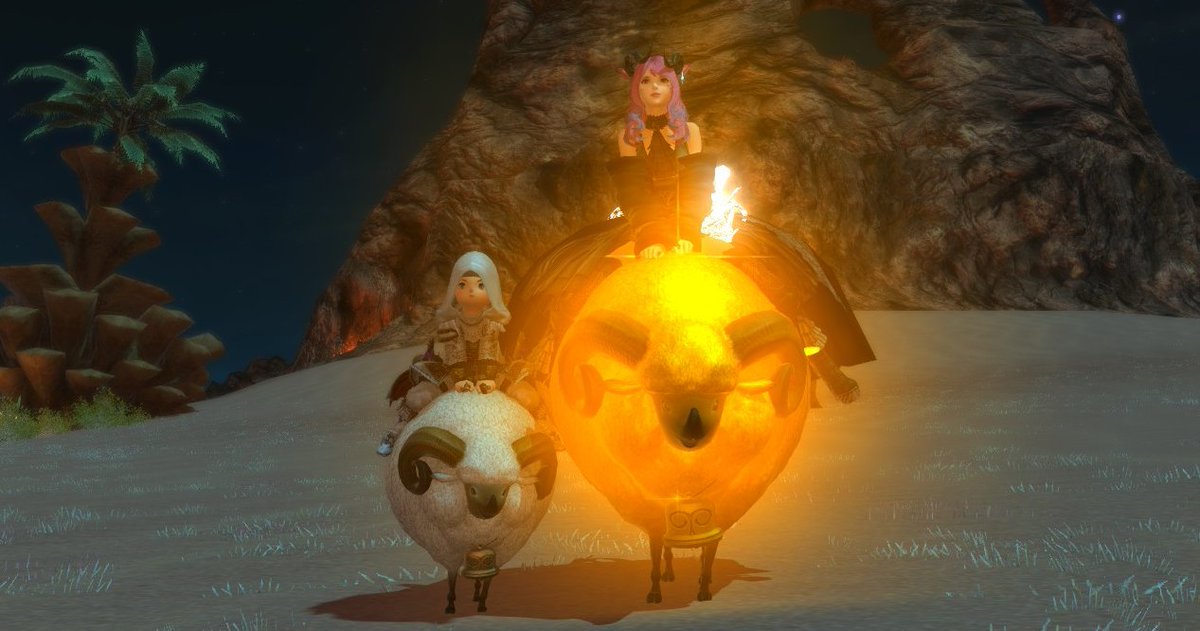 AdrieTherin's tweet photo. Did I buy the 50 mil gil golden sheepy mount...yes I did and it is the cutest thing ever. It's not like I'm ever gonna win a large house anyway.
#vtuber #ffxiv #ffxivmount #mountcollector https://t.co/6nZklHmlIW