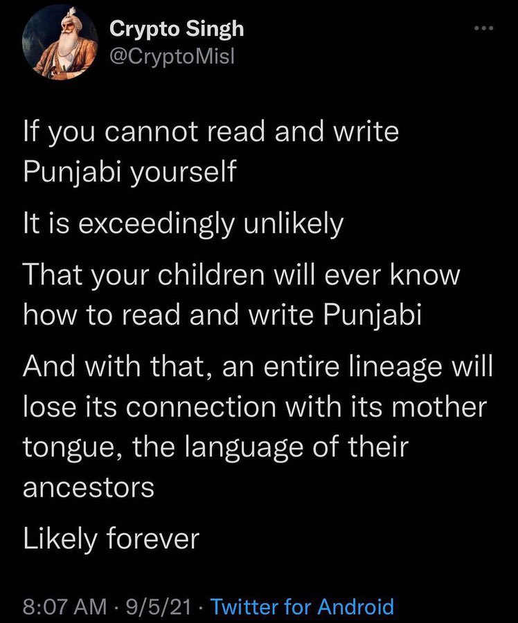 learnpunjabi's tweet photo. The importance of learning the PUNJABI language https://t.co/PZPG9Siwll