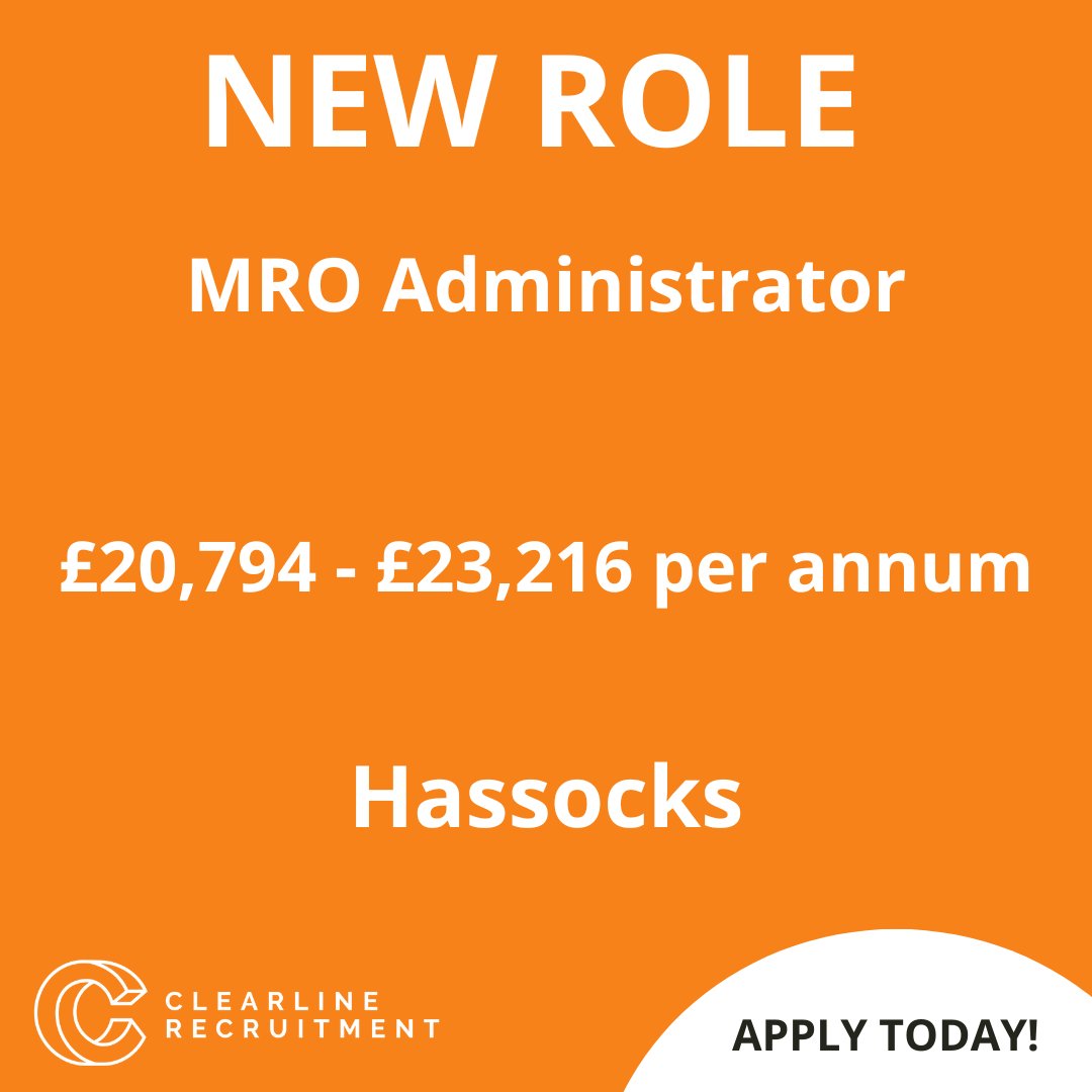 Click the link to apply: clearlinerecruitment.co.uk/job-vacancies/…

Our client is a world-leading provider of services to the aviation industry. They are looking for an MRO Administrator to join their team based near Hassocks, West Sussex. 

#recruitment #career #admin #jobsearch #sussexjobs