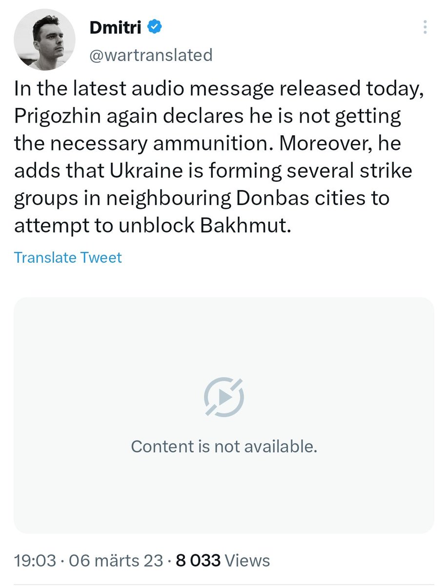 allanaksiim's tweet photo. @wartranslated "Content is not available" seems to be very common problem right now. #greatthanks to #elonmusk https://t.co/gl0wIcZeoK