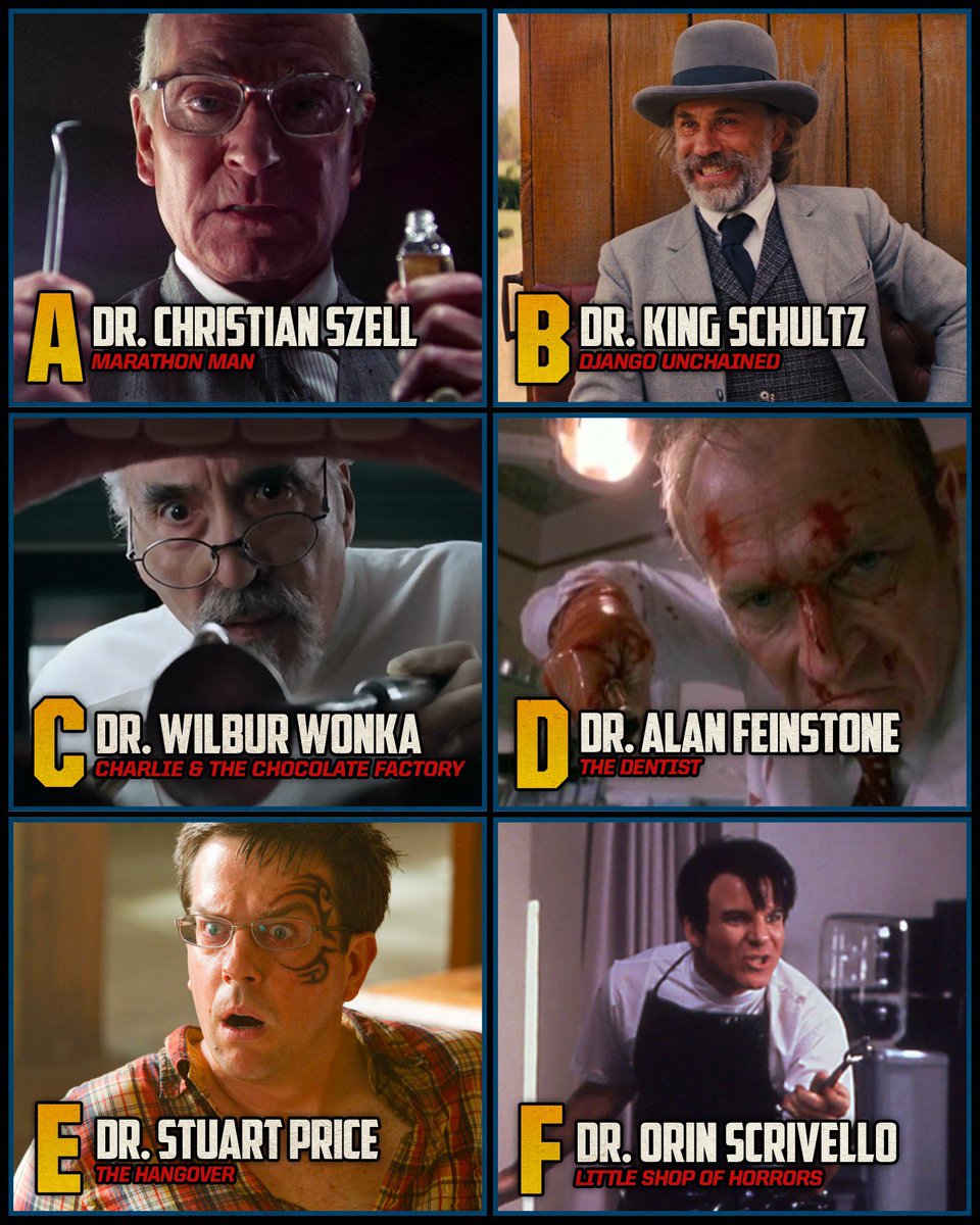 Happy #NationalDentistDay! Who's the most legendary dentist in cinema?
