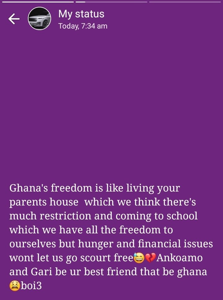MrrNixe's tweet photo. All well, thus what I think is called the freedom 😆 anyway God bless K .Nkrumah 🙌 https://t.co/M4e7dOgYn7