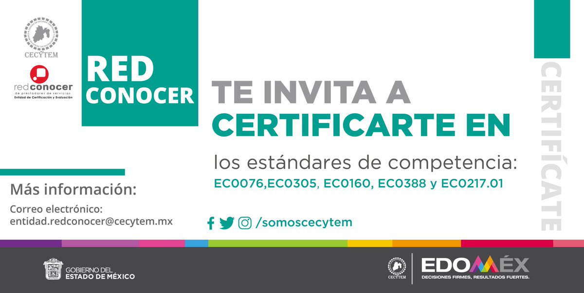 somoscecytem's tweet photo. Acércate a la Entidad CONOCER del CECyTEM para que agendes una evaluación diagnóstica y seas uno de los primeros en impulsar tu propio perfil profesional. 722.2758040 Ext. 1107 https://t.co/uui3XhFq2B