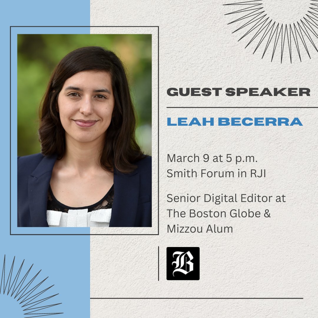 MissouriNAHJ's tweet photo. Want to learn more about the digital side of journalism? Learn from a Boston Globe Senior Digital Editor, Leah Becerra, this Thursday! 💻 https://t.co/YAqANQPILO