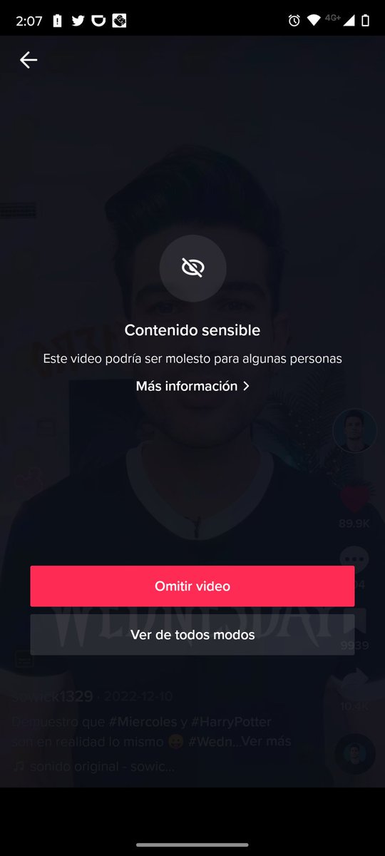 icruzm94's tweet photo. @Sowick1329 Además que cuando busco tus vídeos me sale un aviso de contenido sensible, quizás eso limita tu alcance. https://t.co/z7UdBxTlXc