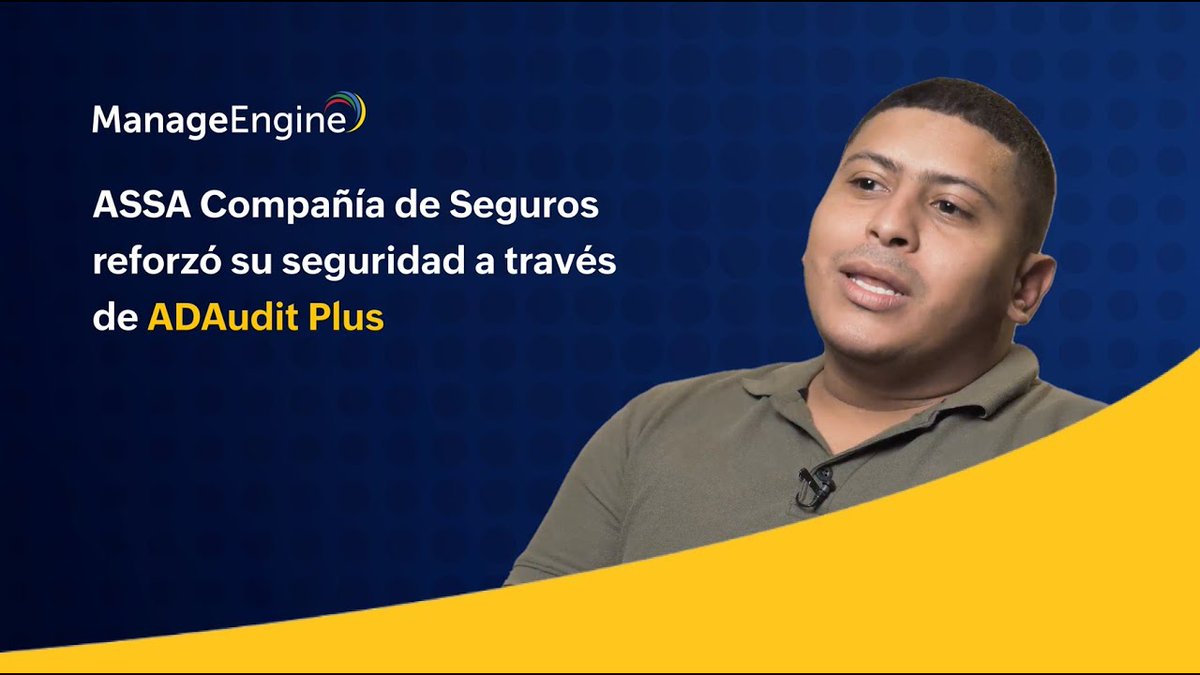 ManageEngineLA's tweet photo. En este nuevo caso de éxito 🌟 @ASSASeguros_ te recomienda #ADAuditPlus de #ManageEngine ya que les brinda una visibilidad de TI para aplicar controles y es una plataforma muy fácil de utilizar. Descubre todos los detalles aquí. 👉🔗 https://t.co/b354YUGtCn https://t.co/qhpzaa17lz
