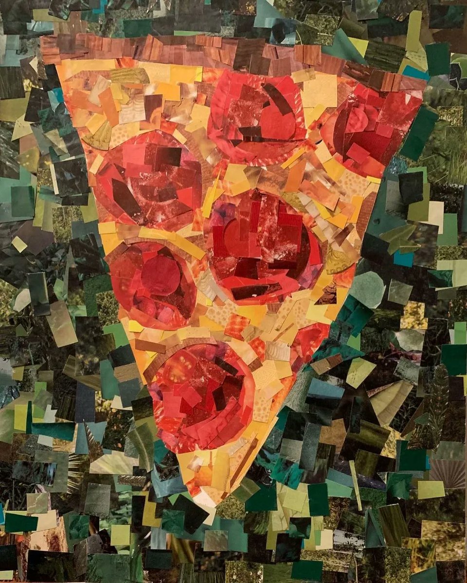 Anyone else feeling a bit hungry AND like you need to go chop up the closest magazine? Thanks to @artroom401 (on IG) for sharing these Food Collages from their Art 1 students! 🌮 🥧 🥑 🍕 🍩 🍨 🥨 

#foodart #collage #papercollage #highschoolart #lessonplan #texture #recycledart