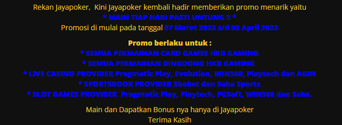 #Jayapoker #promoterbaru #selasa