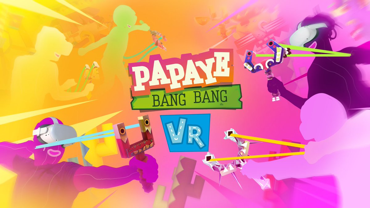 PapayeBangBang's tweet photo. Who is the best among your friends with a... slingshot? You can play Papaye Bang Bang up to 6 players! ☄️

#vr #vrgame #indiegame #indiedev https://t.co/dTJDJhtr50