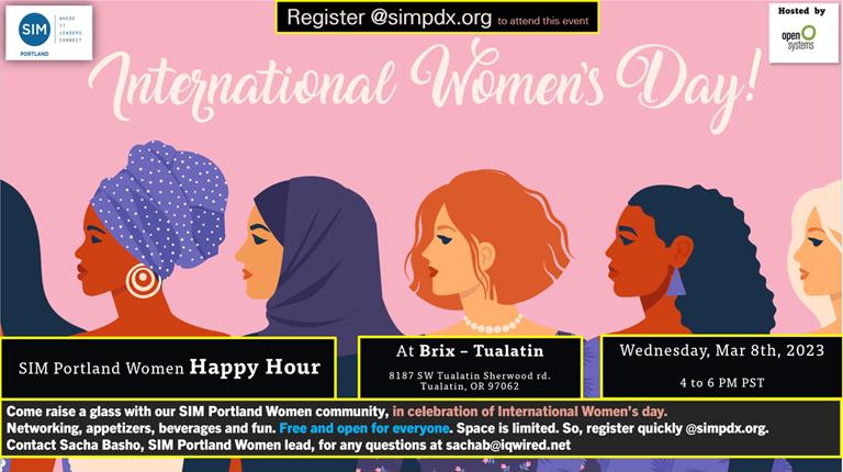 SIM Portland Women welcomes you to celebrate International Women’s Day

Register here -   conta.cc/3I4vwrw

#simpdx #simwomen #CISO #ITleadership #CIO #simportlandwomen #simpdxwomen