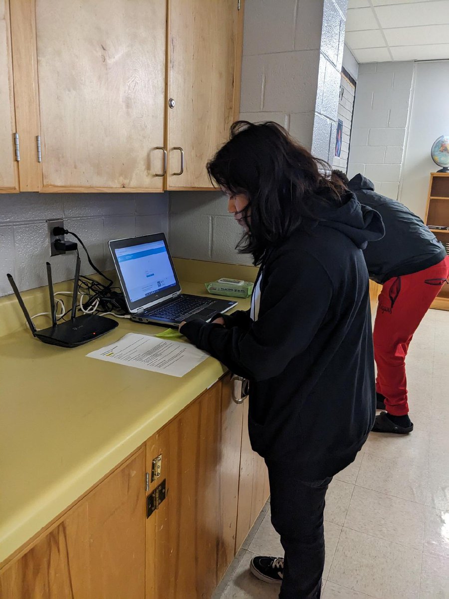 LCCTE's tweet photo. Computer Science Foundations students configured  SOHO (Small Office/Home Office) routers to create a wireless network. https://t.co/jzkJDLBx46