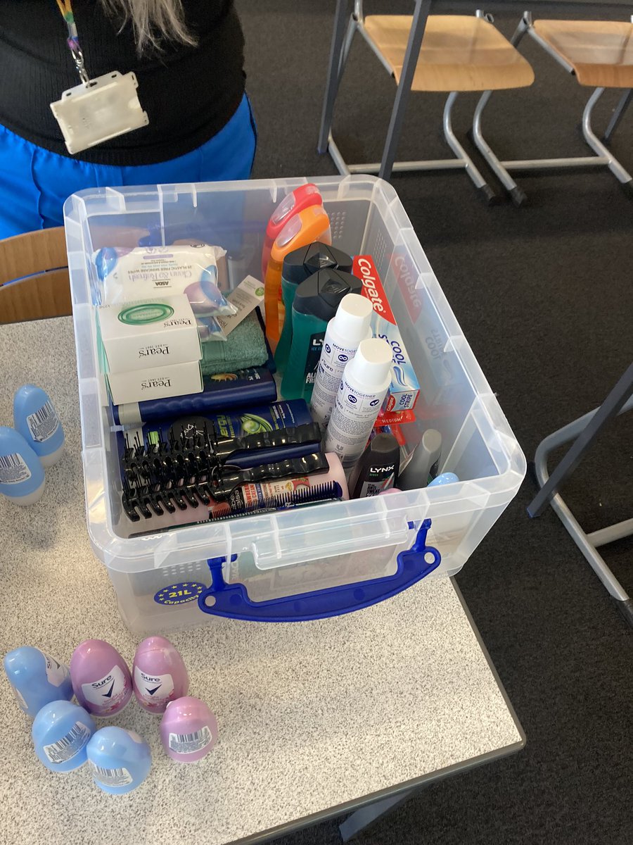 Today we launched our “Take what you need boxes.” Inside each box are every day essential toiletries which are for anyone on our school community to make use of. We have one in each wing so look out for the sign on classroom doors!@DunfermlineHS