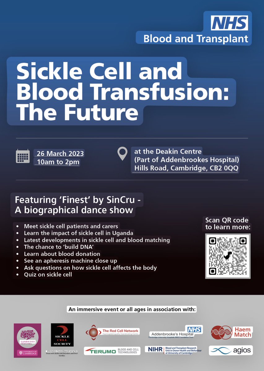 Sara Trompeter (@redcellsara) on Twitter photo Come and join us #sickle #bloodtransfusion <a href="/NHSBT/">NHS Blood+Transplant</a> <a href="/Cambridge_Uni/">Cambridge University</a> <a href="/addenbrookes/">Addenbrooke's</a> <a href="/TCRNetwork/">TCRN</a> <a href="/SickleCellUK/">Sickle Cell Society</a> <a href="/Haem_Match/">Haem-Match</a> <a href="/BritSocHaem/">BSH - Haematology</a> <a href="/RCPCHtweets/">RCPCH</a> Come and join us #sickle #bloodtransfusion <a href="/NHSBT/">NHS Blood+Transplant</a> <a href="/Cambridge_Uni/">Cambridge University</a> <a href="/addenbrookes/">Addenbrooke's</a> <a href="/TCRNetwork/">TCRN</a> <a href="/SickleCellUK/">Sickle Cell Society</a> <a href="/Haem_Match/">Haem-Match</a> <a href="/BritSocHaem/">BSH - Haematology</a> <a href="/RCPCHtweets/">RCPCH</a>