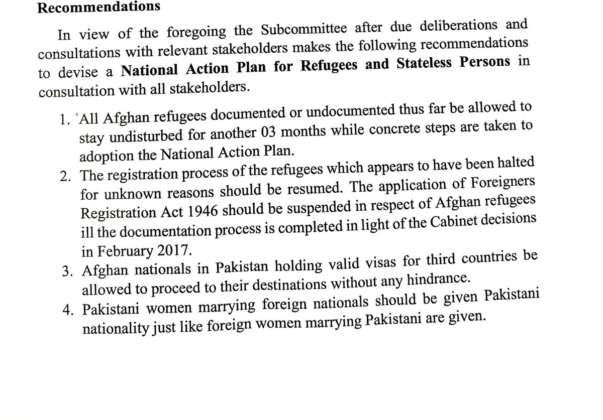 mjdawar's tweet photo. NA Human Rights Committee has passed important recommendations for the protection of the rights of Afghan in Pakistan presented by the sub-committee formed to address issues of Afghan refugees. It is essential that the govt follows these recommendations in letter and spirit. https://t.co/IBBWNHu0VJ