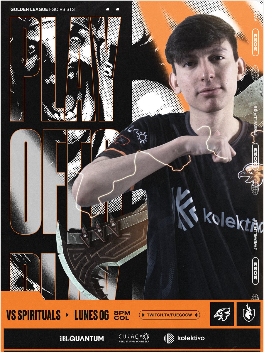 fuegocw's tweet photo. ¡MATCHDAY!

Debutamos en playoffs contra la escuadra de Spirituals, vamos a darlo todo para llegar a la siguiente fase. 💪🔥

Los esperamos en nuestro costream de @LVPcolLoL con dinámicas y premios a las 18hrs. 🇨🇴 🧡✨

#FibraMovistarGolden #WeWillRise https://t.co/fK3gulJp2S