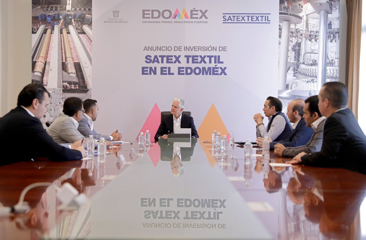 El Edoméx se sigue consolidando como el mejor destino para la inversión. Satex Textil, empresa 100% mexiquense, invertirá 300 millones de pesos para construir una planta de transformación de hilatura en #Lerma.