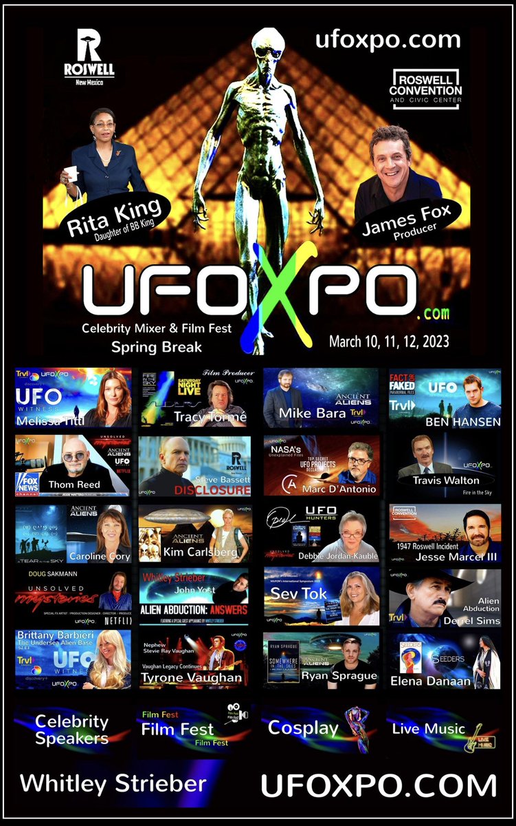 Roswell this week! ufoxpo.com #ufotwitter #uap #UAP #UAPs #ufos #uaptwitter #ufo2023 #UFOshotdown #ufotwitterweek