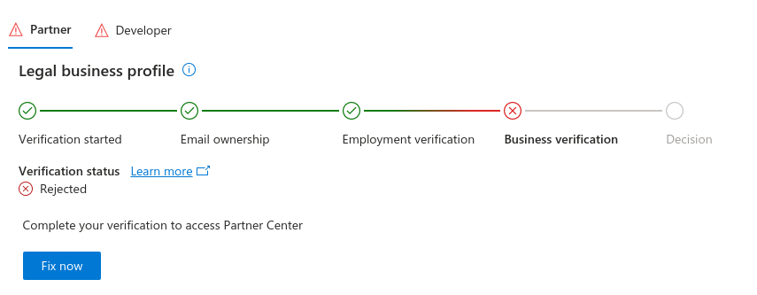 h_ulbricht's tweet photo. This looks depressing: REJECTED.

But it seems I need to send proof that I'm the real deal.

Ok, will do and we'll see 😇

#Microsoft #PartnerCenter #Registration https://t.co/Wef8ndnWeE
