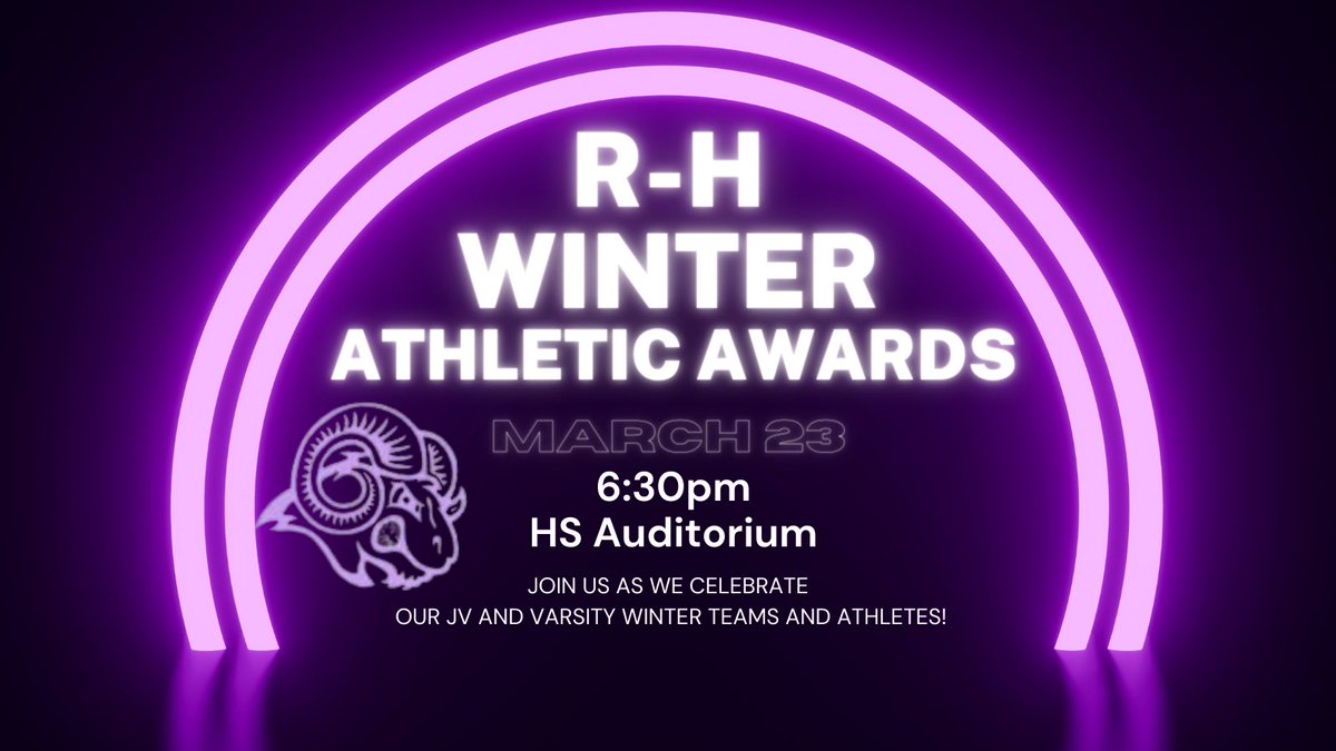 home_rh's tweet photo. SAVE THE DATE: #ProudRams
Winter Sports Award Night
Thursday March 23rd @ 6:30PM https://t.co/6WPr8A2VGF