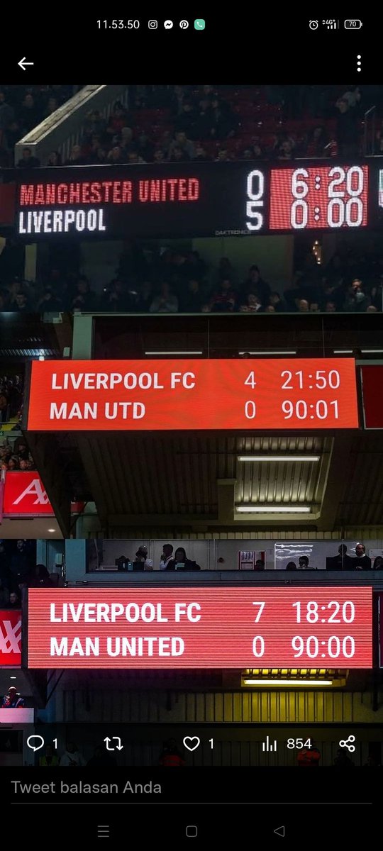 IanDc28272190's tweet photo. @Tmagustur2 @SiaranBolaLive Lahh,ini apa kabarr beruntun loh 3musim belakngann ini...mungkin nanti di taun 3000 ,mu bisa bantai liverpool.wkwkwkw
Tgl 7 bangg skrg https://t.co/3GM4hoFcNw