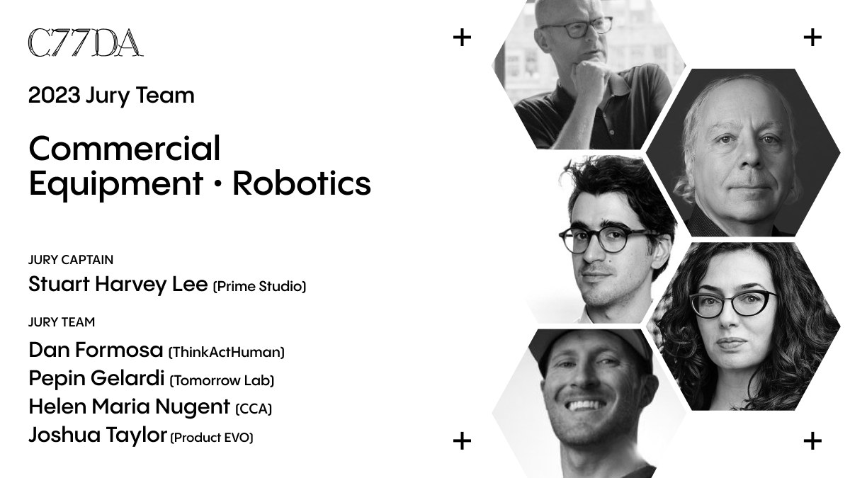 core77's tweet photo. We're excited to share this impressive team of design leaders judging the 2023 Core77 Design Awards Commercial Equipment + Robotics categories! Have a great project from the past year to enter? Get started on an entry before Regular Deadline March 15! ⏰ https://t.co/mO4p3bvPoG https://t.co/mQmFniH1nZ