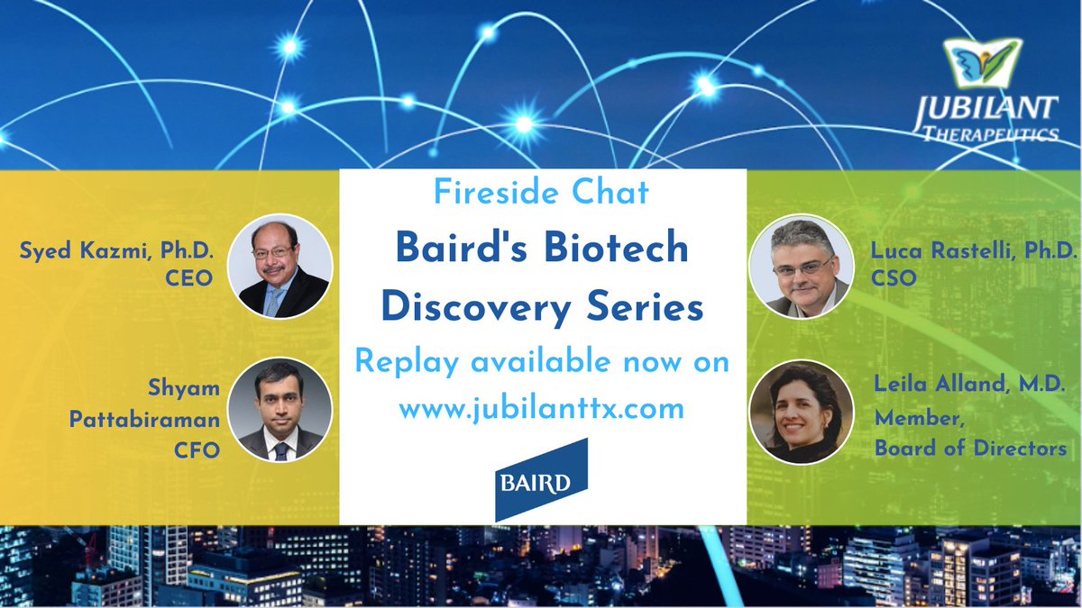 If you missed the live coverage of our <a href="/Baird/">John Baird</a> Biotech Discovery Series fireside chat last week, a replay of the discussion is available on our website. Leaders discussed our lead indication strategy, targeting broad subsets, and the potential of PRMT5.

bit.ly/3NYuLmu