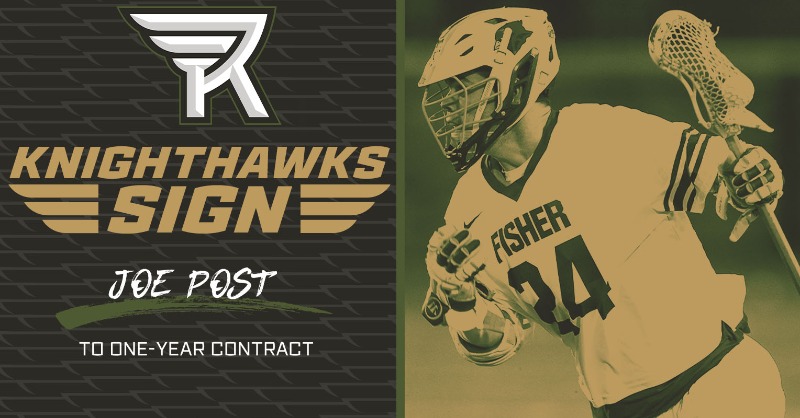 RocKnighthawks's tweet photo. We have signed Canandaigua-native Joe Post to a one-year deal 👊