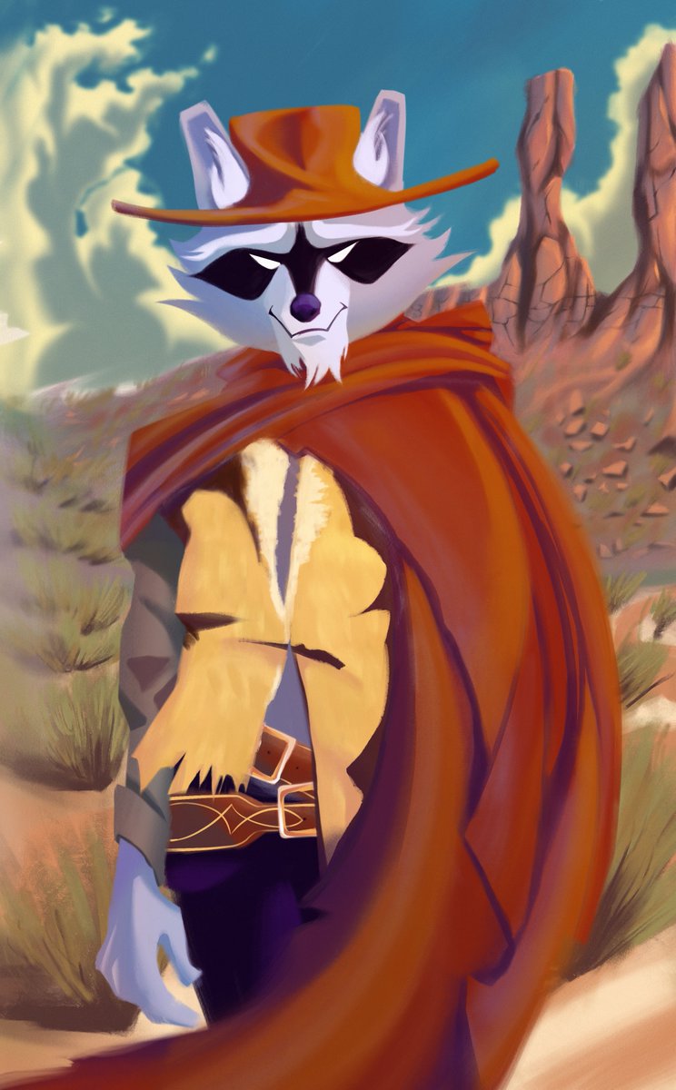 Ottar_Man's tweet photo. The cool outlaw raccoon @MediocreOs 🦝 https://t.co/f0Zog5GiIR