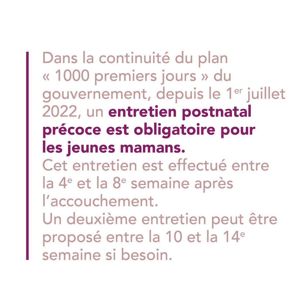 Du 1er AU 8 MARS dans le cadre du travail que je mène avec la Députée <a href="/priscathevenot/">Prisca THEVENOT</a> nous parlerons #santedesfemmes. Aujourd’hui les #suitesdecouches et #depressionspostpartum. Mieux informer pour mieux dépister ! #postpartum #grossesse #maternité #babyblues