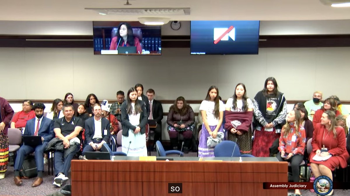 BattleBornProg's tweet photo. We are in awe of the Pyramid Lake High School girls' basketball team who have dedicated their season to raising awareness for the crisis of missing and murdered indigenous women. #NVLeg #AB125 https://t.co/GIc3Ty9P29