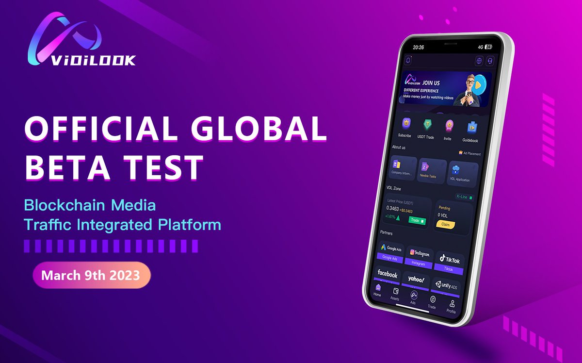 Vidilook announces 
It's Official Global beta test 
on March 9th 2023.👇