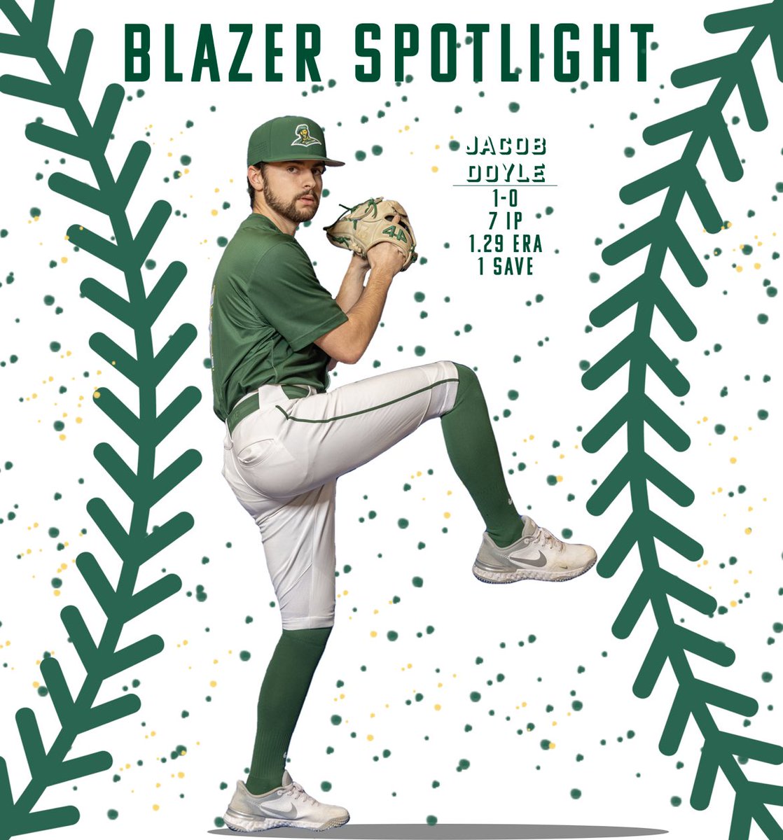 Blazer Spotlight: 
First career win and save for Jacob Doyle

#GoBlazers🔰