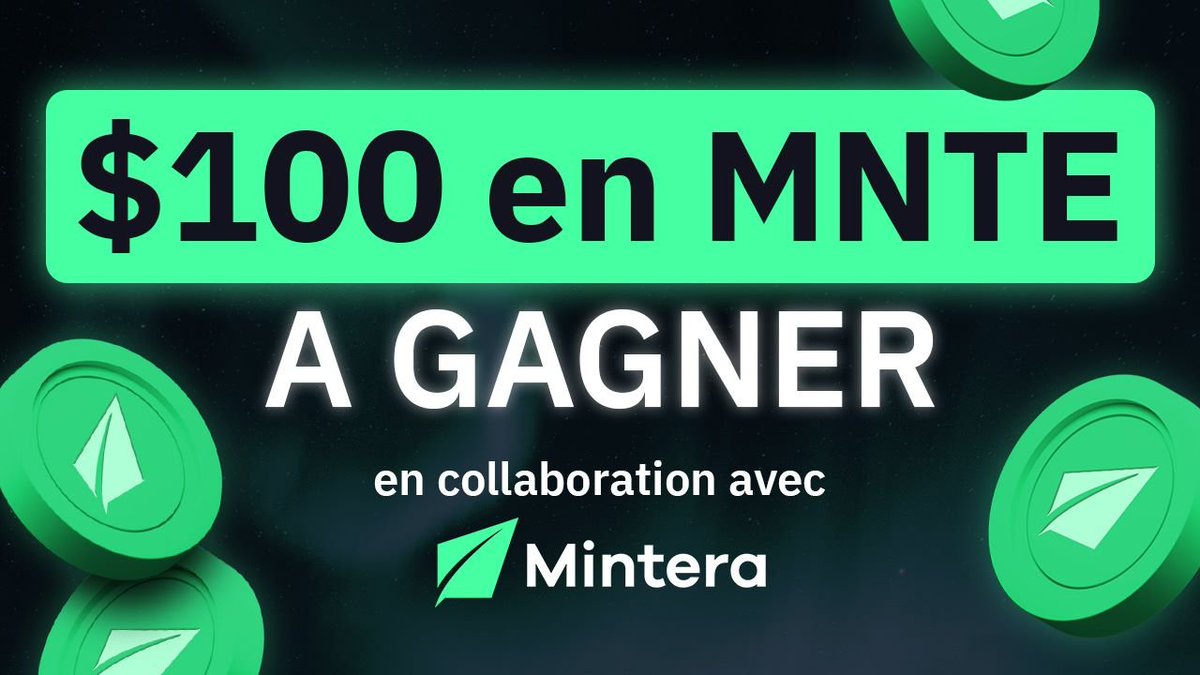🎁#Giveaway🎁

À  l'occasion du lancement de la presale de <a href="/mintera_co/">Mintera 🌿</a>, on vous offre 2x50$ en token $MNTE !🚀

Conditions :
- RT 🔁 + Like❤️
- Follow <a href="/Crypto_Quent/">cryptoquent.eth 🎭</a> &amp; <a href="/mintera_co/">Mintera 🌿</a> ✅
- Tag 2 amis

Partons découvrir ce projet dans un petit #Thread !🧵👇