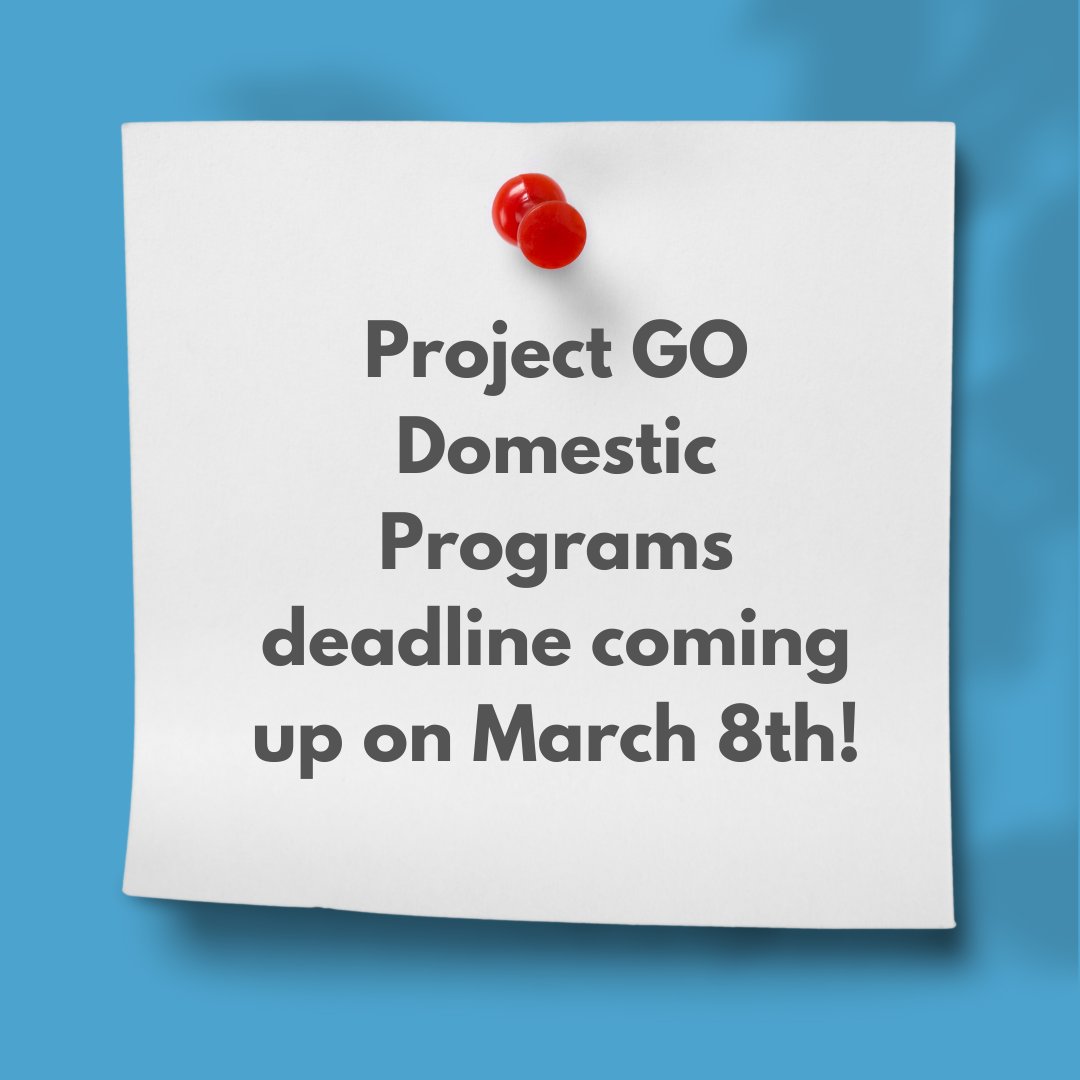 uw_projectgo's tweet image. Reminder that applications for Summer 2023 is closing soon! To apply, visit the National Project GO website at rotcprojectgo.org. Application deadline for domestic programs is March 8, 2023.

#projectgo #ROTC #language #learnalanguage #newopportunities #leadership