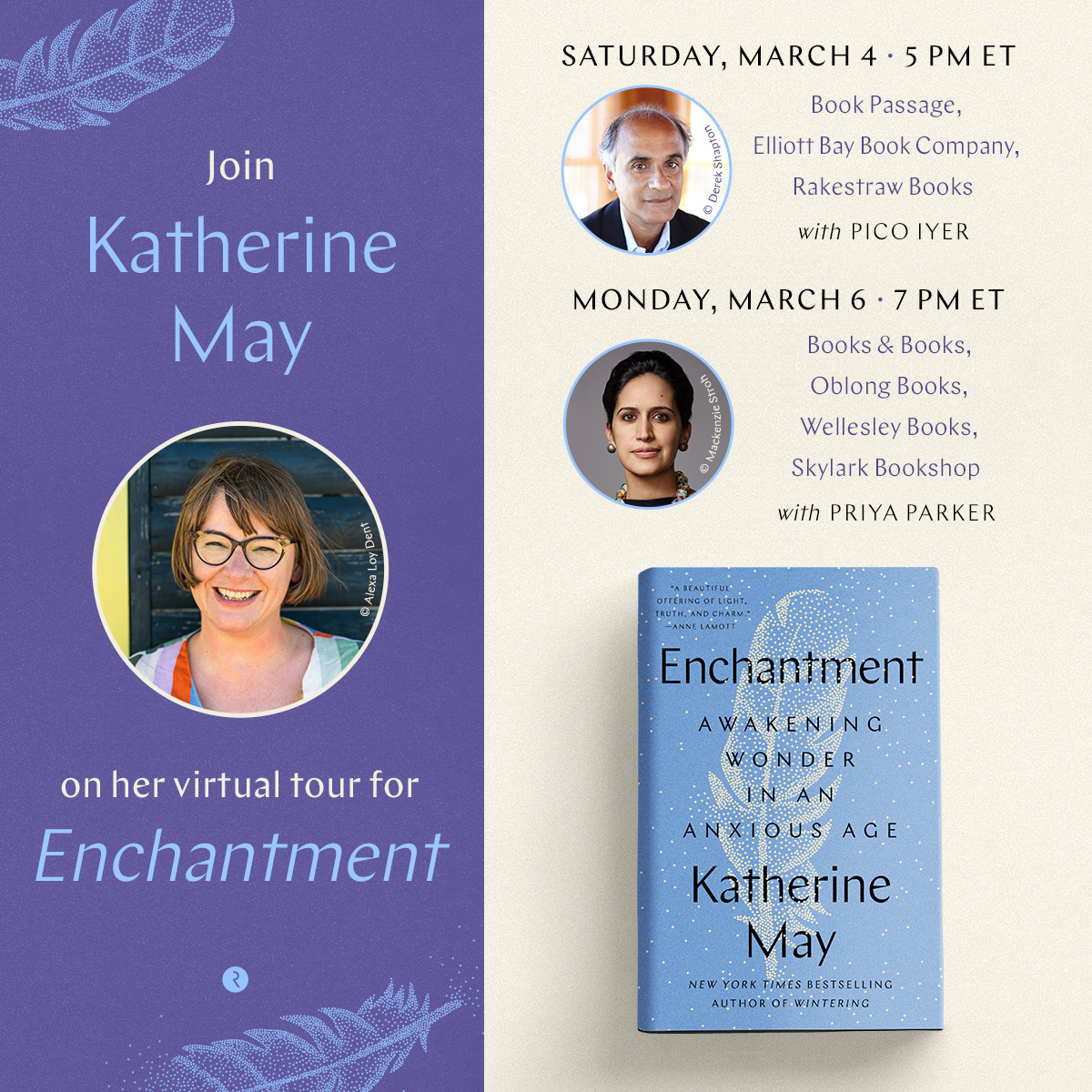 ✨TONIGHT ✨ Katherine May will be talking about her new book ENCHANTMENT with @priyaparker. Sign up here: eventbrite.com/e/katherine-ma…