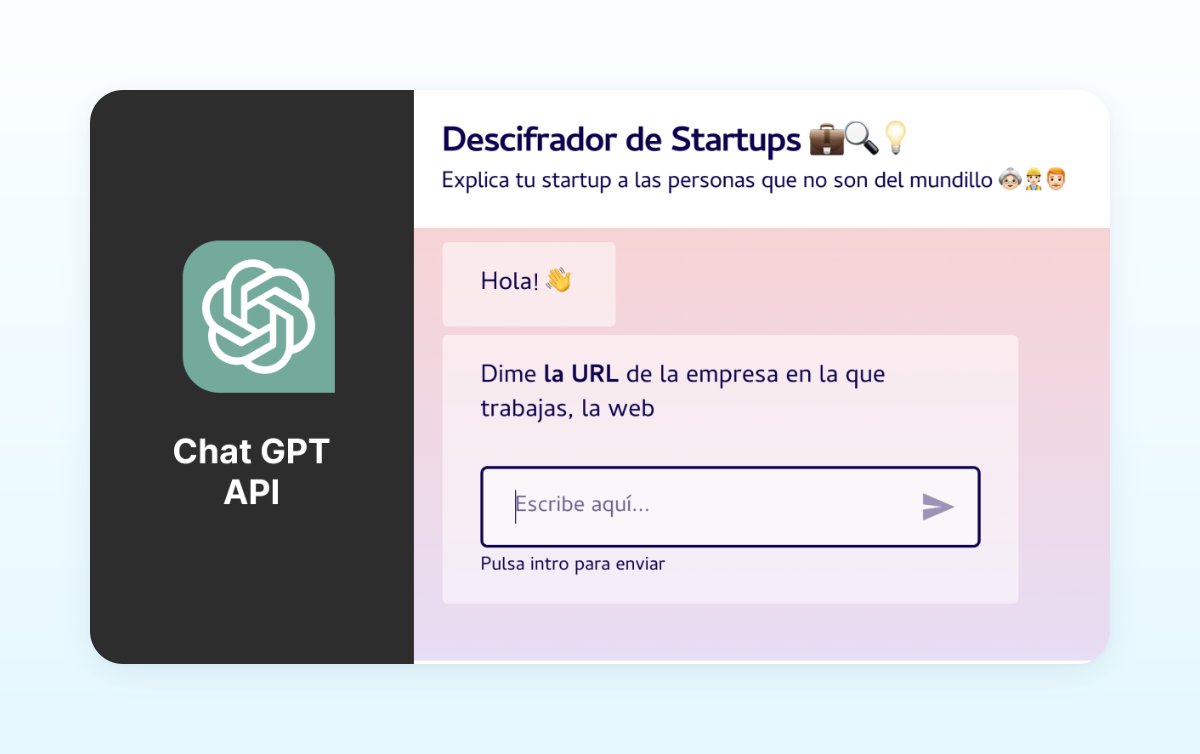 💥 Hace unos días salió la API de ChatGPT 💥

El nuevo modelo GPT-3.5-turbo es impresionante 🤯.

He creado con la nueva API y sin programar, un "Descifrador de Startups".

Te interesa CREAR con ChatGPT &amp; no-code? Te explico cómo hacerlo en 5 pasos 🧵👇