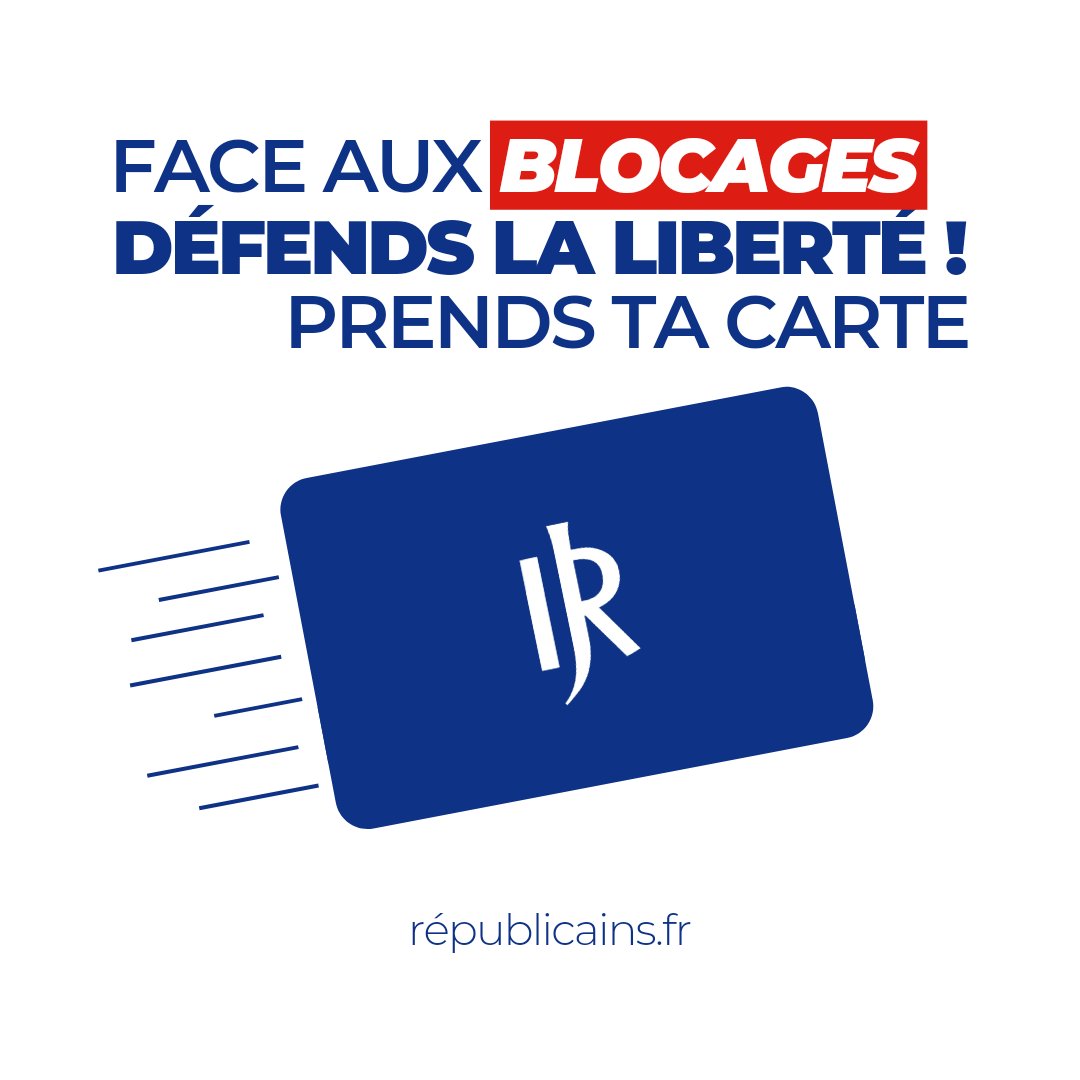 jeunesreps's tweet image. Face aux blocages, défends la Liberté 🇫🇷
Prends ta carte !

👉 Liberté, autorité, culture:
la jeunesse de droite se mobilise ! (Ré)adhérez dès maintenant pour faire entendre votre voix ⤵️

membres.republicains.fr/inscription?&amp;amp;u…

#JeRejoinsLR