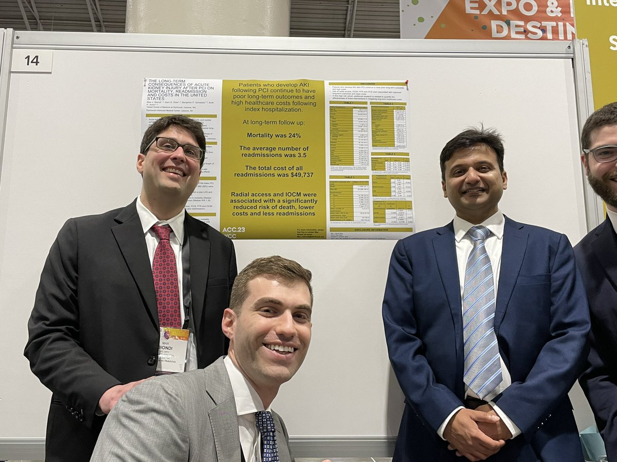 We are so amazed and proud of all our wonderful faculty, fellows, and residents who presented at #ACC23! So well done! <a href="/DHHeartVascular/">Dartmouth Health Heart and Vascular Center</a> <a href="/DrMarkCreager/">Mark Creager</a> <a href="/CynthiaTaub/">Cynthia Taub</a> <a href="/DavidMinMD/">David Min</a> <a href="/KCHennessey/">Kerrilynn C. Hennessey</a> <a href="/EmilyZeitler/">Emily Zeitler</a> <a href="/stanhenkin/">Stanislav Henkin</a> <a href="/samdowmd/">Sam Dow, MD</a>