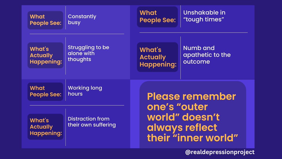 crisisontario's tweet image. Looks can be deceiving. High-functioning #depression masks emotional turmoil with jokes, achievements, and #caringforothers. Let&apos;s be #mindful of those around us, as their external appearances may not reflect their internal battles. Our member centres and #ONtX are here to help.