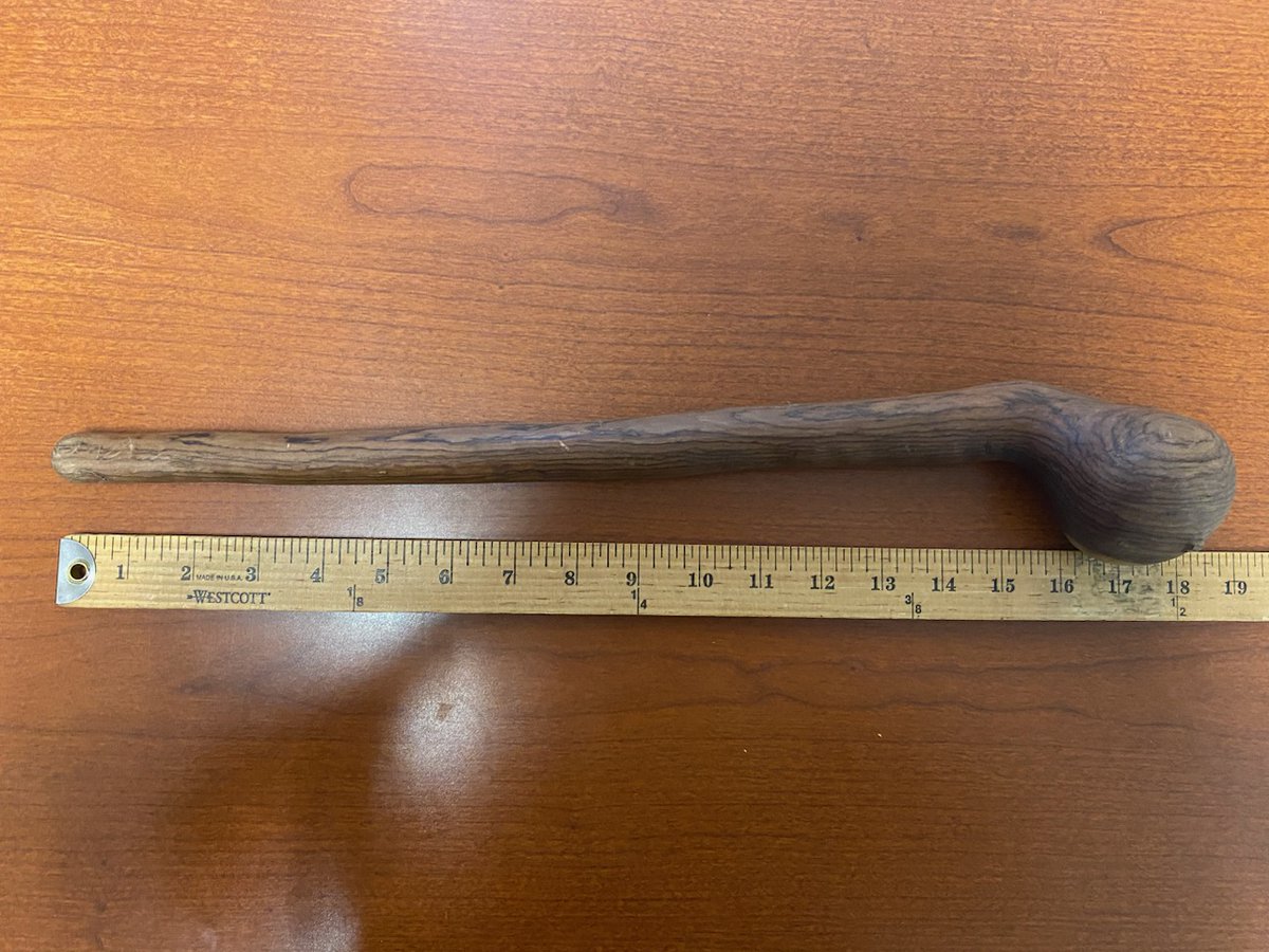 TSA_Pacific's tweet photo. It may look like a miniature golf club, but it's not. It's a shillelagh, a Gaelic club used to "settle disputes in a gentlemanly manner." @TSA officers found it Friday in a traveler's carry-on @iflyboise. Bad idea to bring it to the checkpoint; perfect for checked baggage. 🧳 https://t.co/6viwGiGXX7