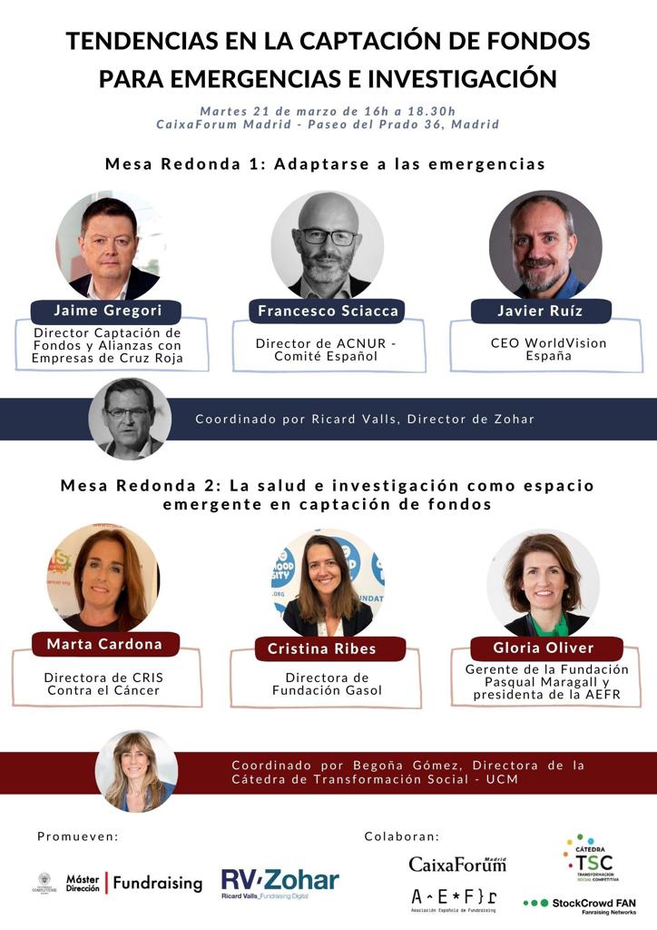rvalls's tweet photo. Para los amigos de @UnDiaParaDar del @clubfundraising y de @GivingTuesdayES no os perdáis estas 2 mesas redondas del 21/03 en streaming aqui https://t.co/tKp1sZHtiG https://t.co/Pt67Onv3aA